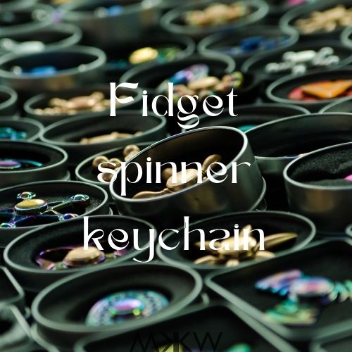 Fidget spinner keychain