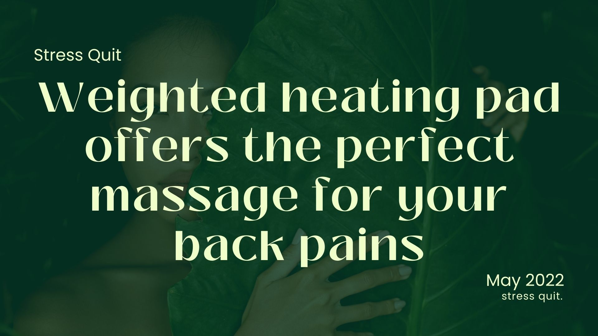 If really works Weighted heating pad offers the perfect massage for your back pains